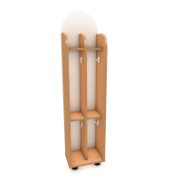 Шкаф для полотенец напольный двухъярусный, 2 секции (ХДФ белый)