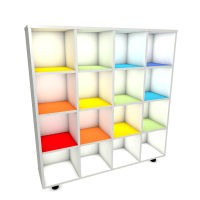 Шкаф для горшков на ножках, 16 ячеек (1080х254х1180 мм)