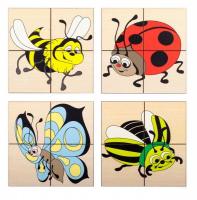 Разрезные картинки "Насекомые"