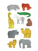 Фигурки для фланелеграфа "Кто в Африке живет?" (10 шт.)