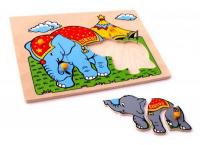 Пазл "Слоны"