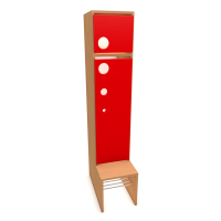 Шкаф со встроенной банкеткой, 1 секция