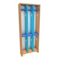 Шкаф для полотенец двухъярусный с полочкой, 3 секции