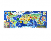 Бизиборд (дидактическая панель) настенный "Занимательная география". Серия: НАША ПЛАНЕТА - ЗЕМЛЯ