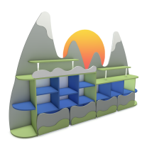 Стеллаж детский "Горы"