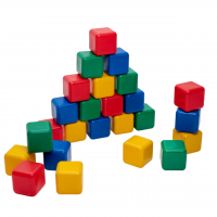 Набор цветных кубиков, 25 штук, 12х12 см