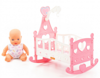 Кроватка-качалка и пупс (8 элементов)