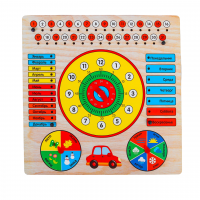 Обучающая доска-календарь с часами "Машинка"