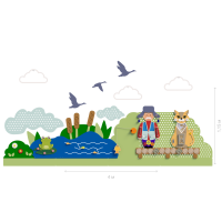 Декоративно-развивающая панель "Рыбалка"