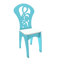 Стул детский нерегулируемый "Скрипичный ключ" покраска