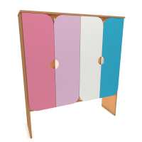 Шкаф детский "Бабочка", четырехсекционный