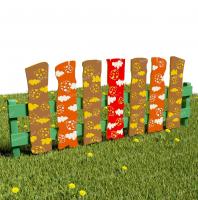 Забор из Экопластика "Божьи коровки в облаках"