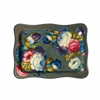 Поднос с жостовской росписью, 37х27 см